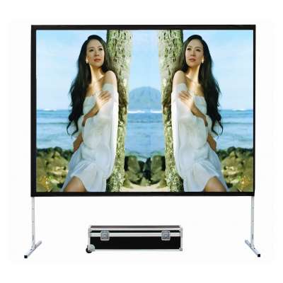 Shenzhen Evision OEM/ODM Luxury removable ultra soft matte white rear/front fabric fast fold projector screen