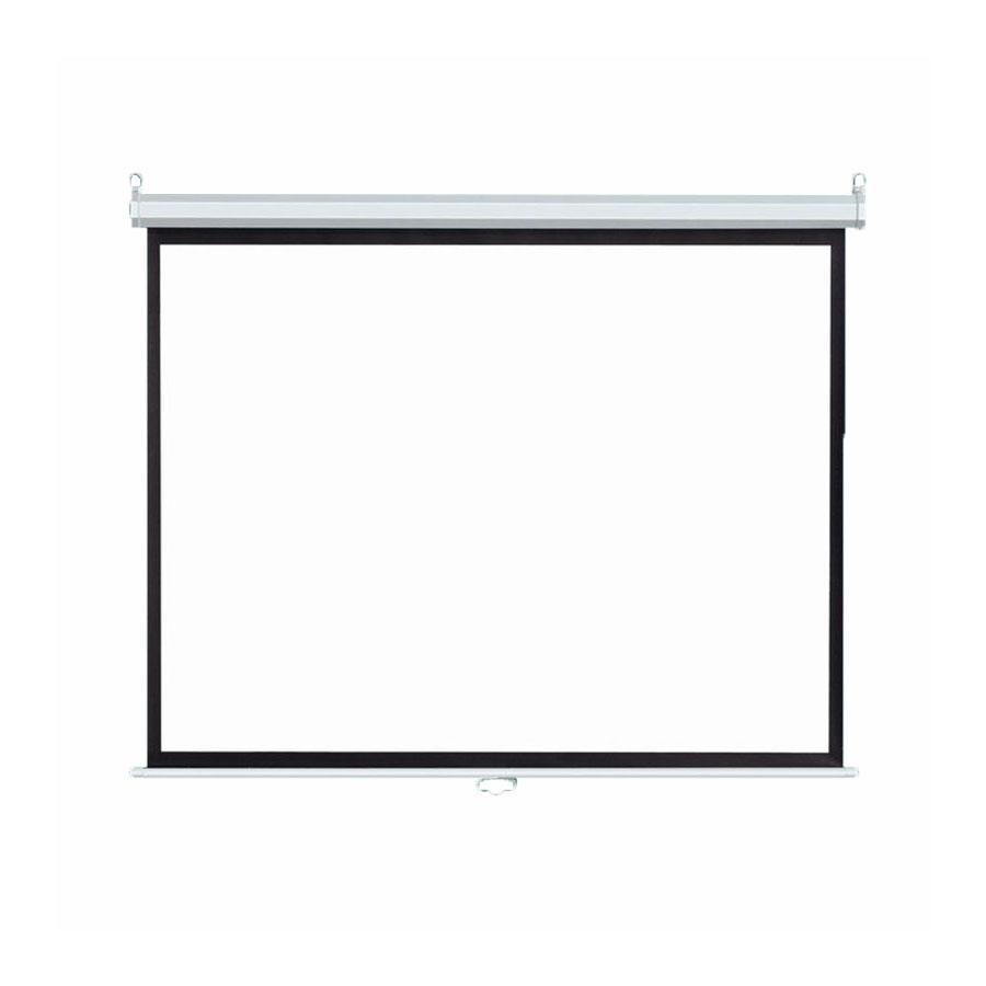 100'' Manual pull down Projection Screen /Wall hanging projector screen with self-lock device