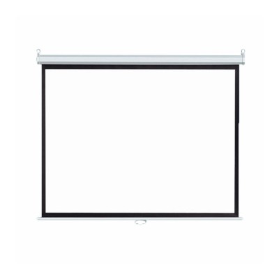 100'' Manual pull down Projection Screen /Wall hanging projector screen with self-lock device